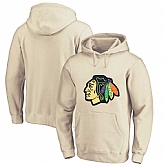 Men's Customized Chicago Blackhawks Cream All Stitched Pullover Hoodie,baseball caps,new era cap wholesale,wholesale hats